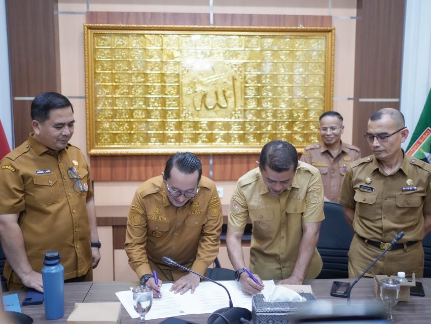 Fasitasi Penetapan Batas Wilayah Kabupaten Solok dan Kabupaten Tanah Datar di Hadiri Bupati Solok