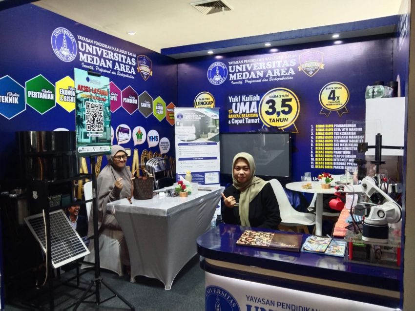 Universitas Medan Area Promosikan Inovasi Mahasiswa dan Layanan Tes Minat Bakat di Ajang Pameran Pendidikan di PRSU ke-50