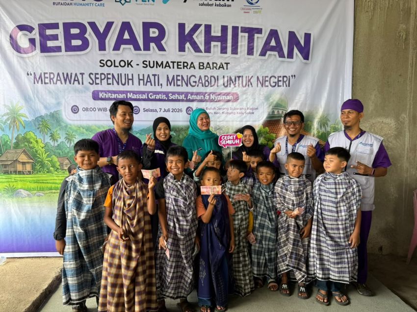 TP-PKK Kabupaten Solok Kerjasama dengan RHC ( Rufaidah Humanity Care) laksanakan Gebyar Khitanan Massal Gratis