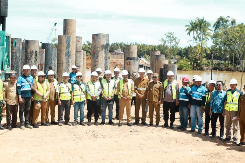 Pelabuhan Palimbungan Makin Terhubung, Proyek Jembatan Aek Batahan Madina Sudah Rampung 57 Persen
