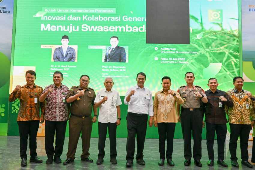 Sumut Jadi Kontributor Utama, Mentan Ajak Mahasiswa USU Kawal Swasembada Pangan