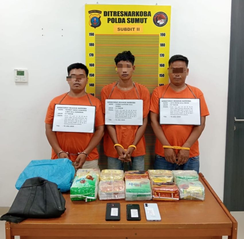 Polda Sumut Gagalkan Penyelundupan 10 Kg Sabu di Perairan Kuala Bangka Labura.