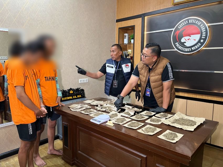 Polisi Ringkus 2 Mahasiswa Edarkan Ganja di Lingkungan Masyarakat, 260 Gram Ganja Disita