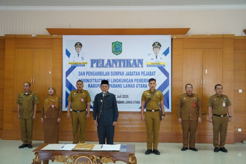 Pesan Tegas Wabup Paluta Saat Lantik 6 Pejabat: Buktikan Amanah dengan Kinerja, Bukan Sekadar Jabatan