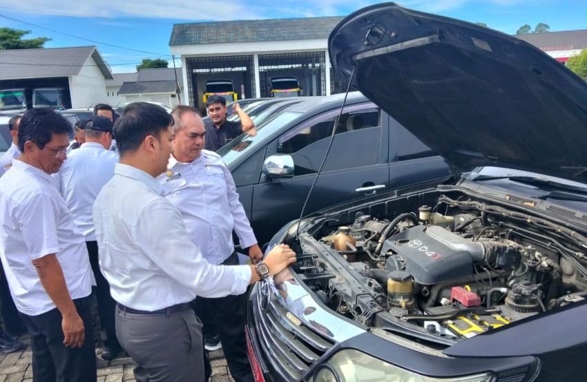 Tertibkan Kenderaan Dinas, Pemkab Simalungun Gelar Apel Kendaraan