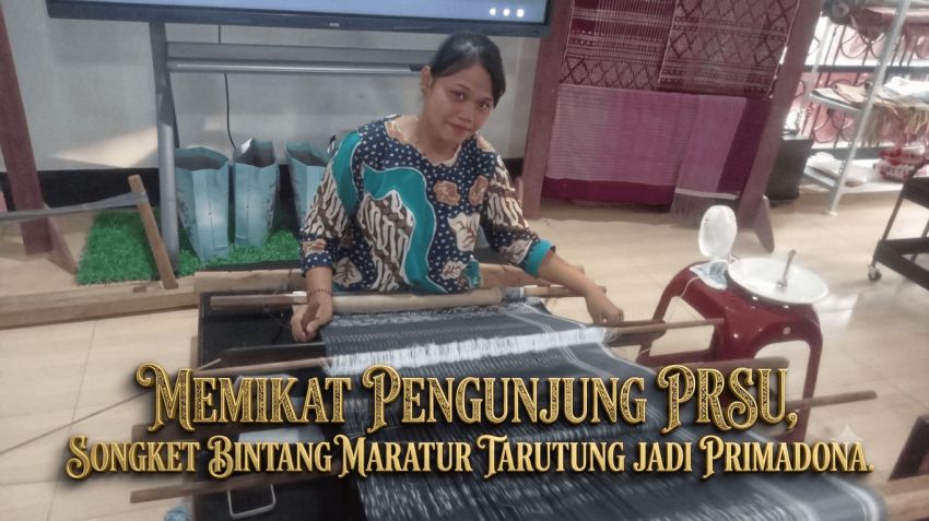 Memikat Pengunjung PRSU, Songket Bintang Maratur Tarutung Jadi Primadona