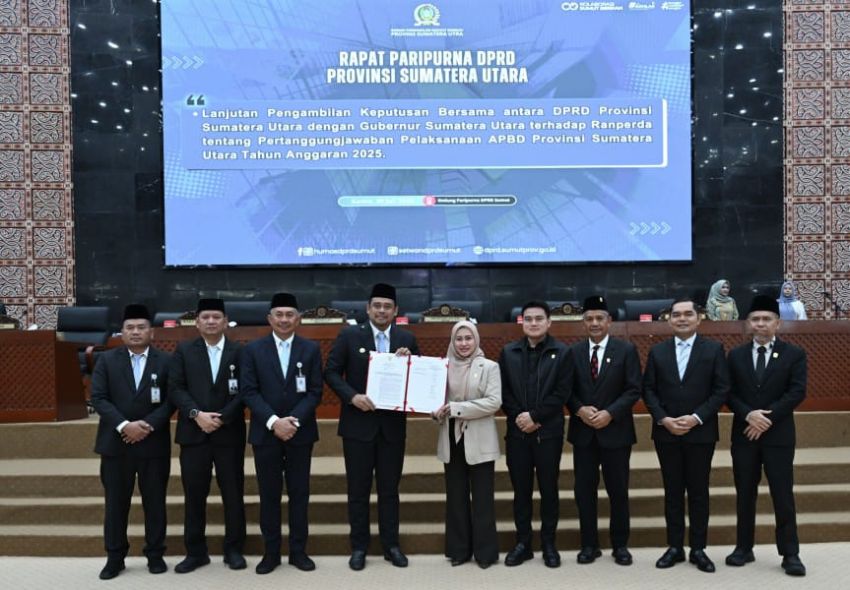 Gubernur Bobby Nasution dan DPRD Sumut Sepakati Ranperda Pertanggungjawaban APBD 2025, Jadi Dasar Penyusunan APBD 2027
