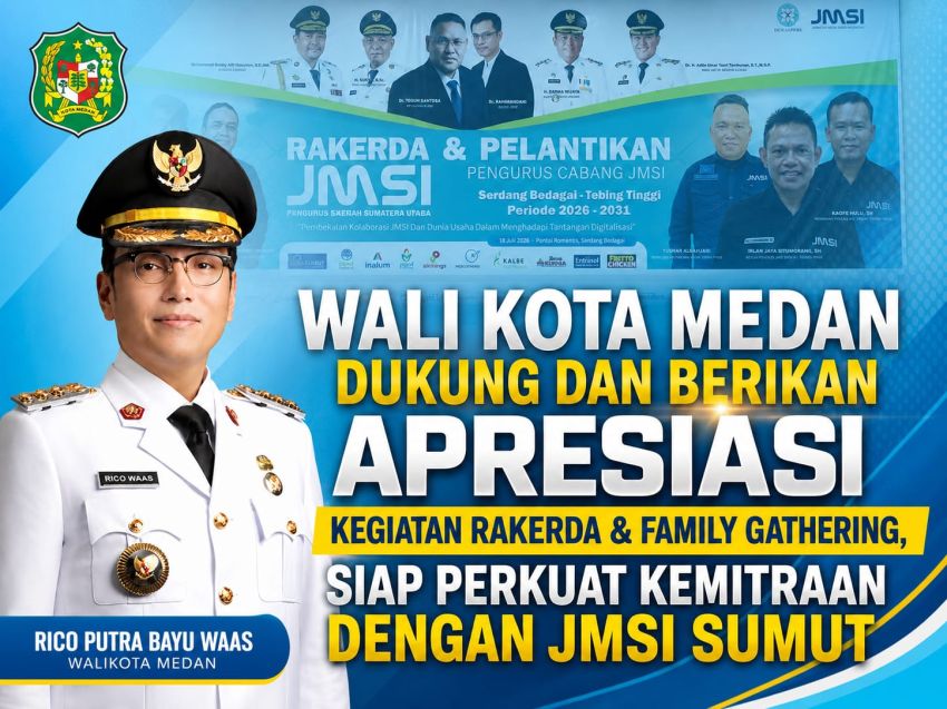 Wali Kota Medan Dukung dan Berikan Apresiasi Kegiatan Rakerda & Family Gathering, Siap Perkuat Kemitraan dengan JMSI Sumut