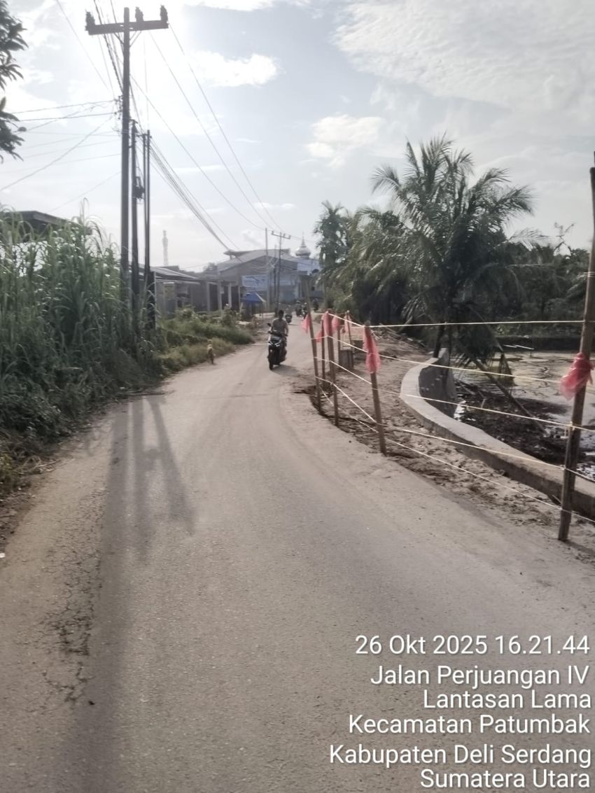Proyek Jalan Rp164,97 Juta di Patumbak Disorot, Diduga Tak Sesuai Spesifikasi dan Abaikan Keselamatan Pengguna Jalan
