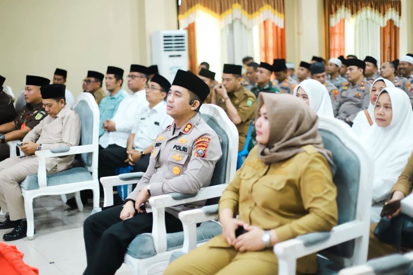 HUT Bhayangkara ke-80, Wabup Atika Hadiri Doa Lintas Agama di Polres Madina, Kapolres Tegaskan Komitmen Polri Humanis
