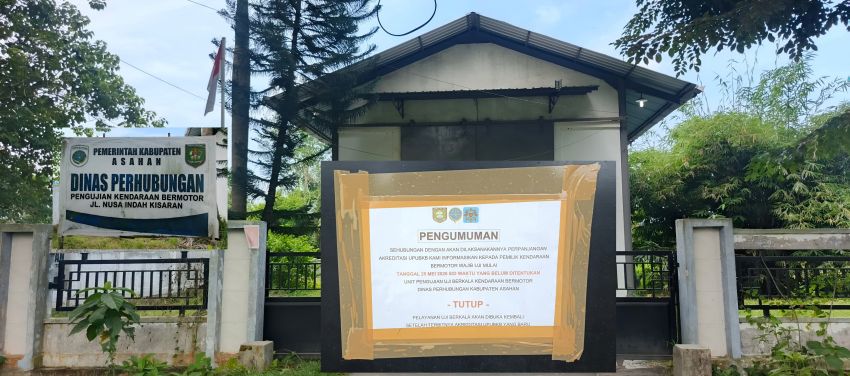 Gedung UPUBKB Dishub Asahan Resmi Tutup : Akreditasi Habis, Pelayanan Uji Kir Terhenti Sementara