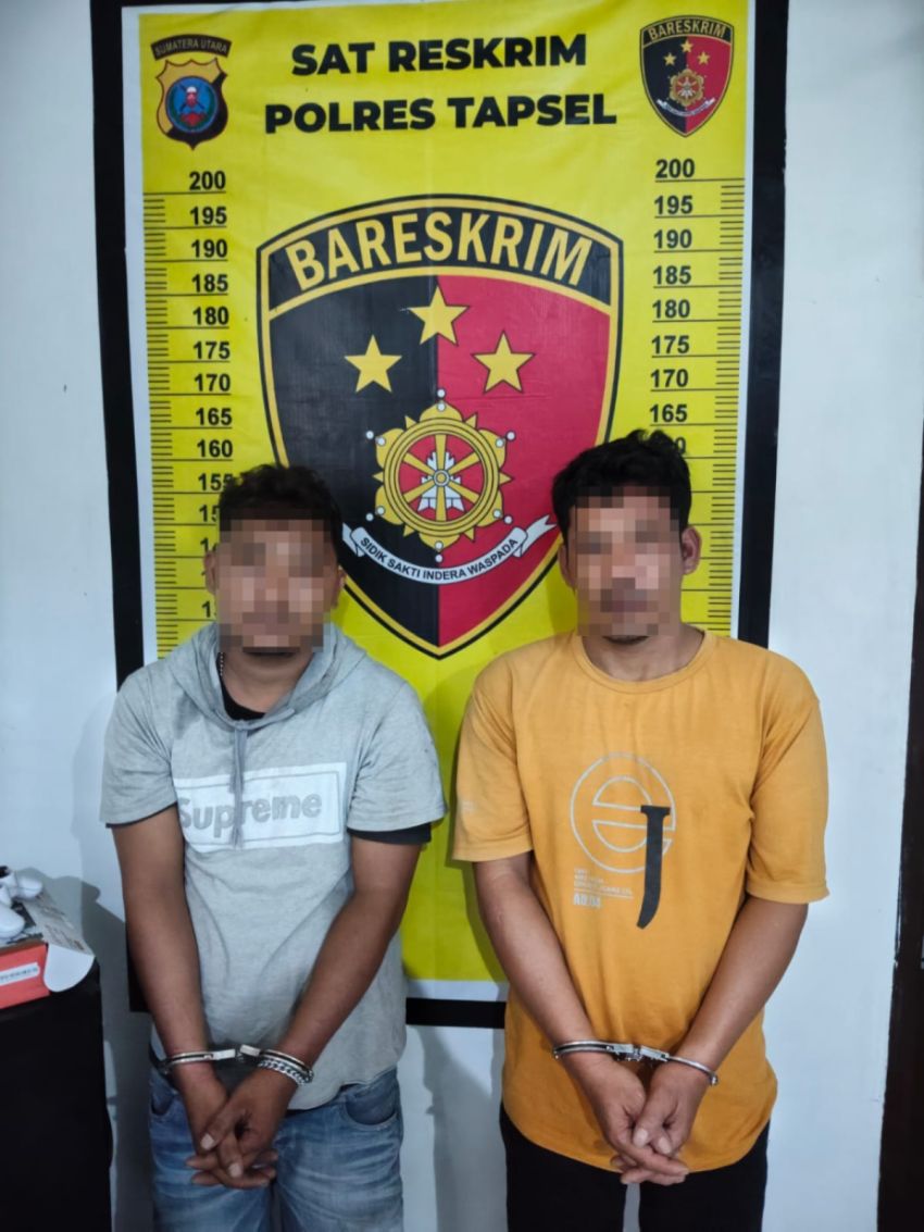 Tak Berkutik! Satreskrim Polres Tapsel Bekuk Dua Terduga Pelaku Curat, Motor Hasil Kejahatan Ikut Disita