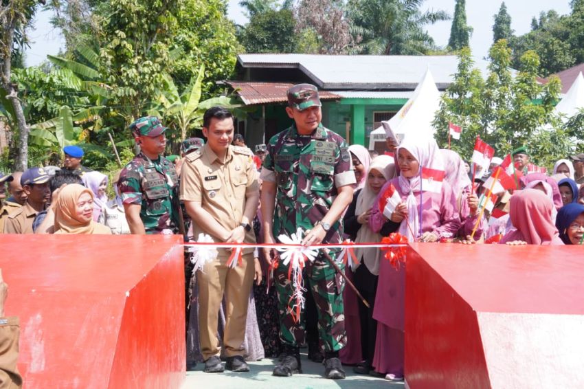 Pangdam I/BB Resmikan Jembatan Perintis Tumpatan Nibung Deli Serdang, Buka Akses Warga