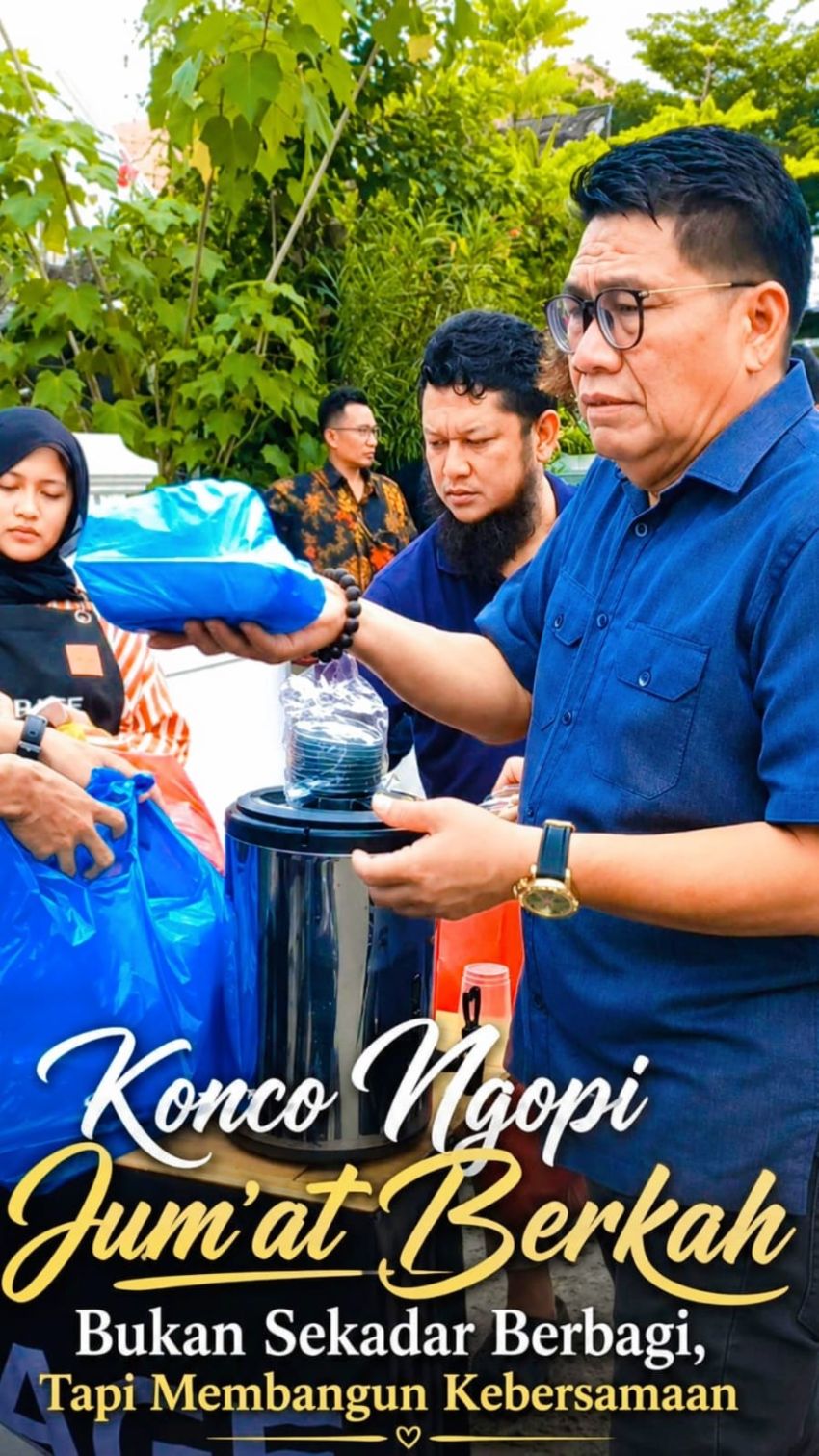 Jum&rsquo;at Berkah Konco Ngopi: Dari Masjid Al Ma&rsquo;sum Tebar Kepedulian, Konco Ngopi Jum&rsquo;at Berkah Bukan Sekadar Berbagi, Tapi Membangun Kebersamaan