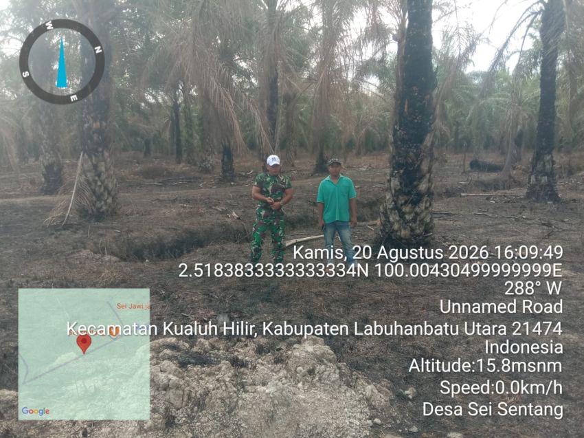 Karhutla di Desa Sei Sentang, Dua Titik Lahan Gambut Terpantau dari Aplikasi Hotspot