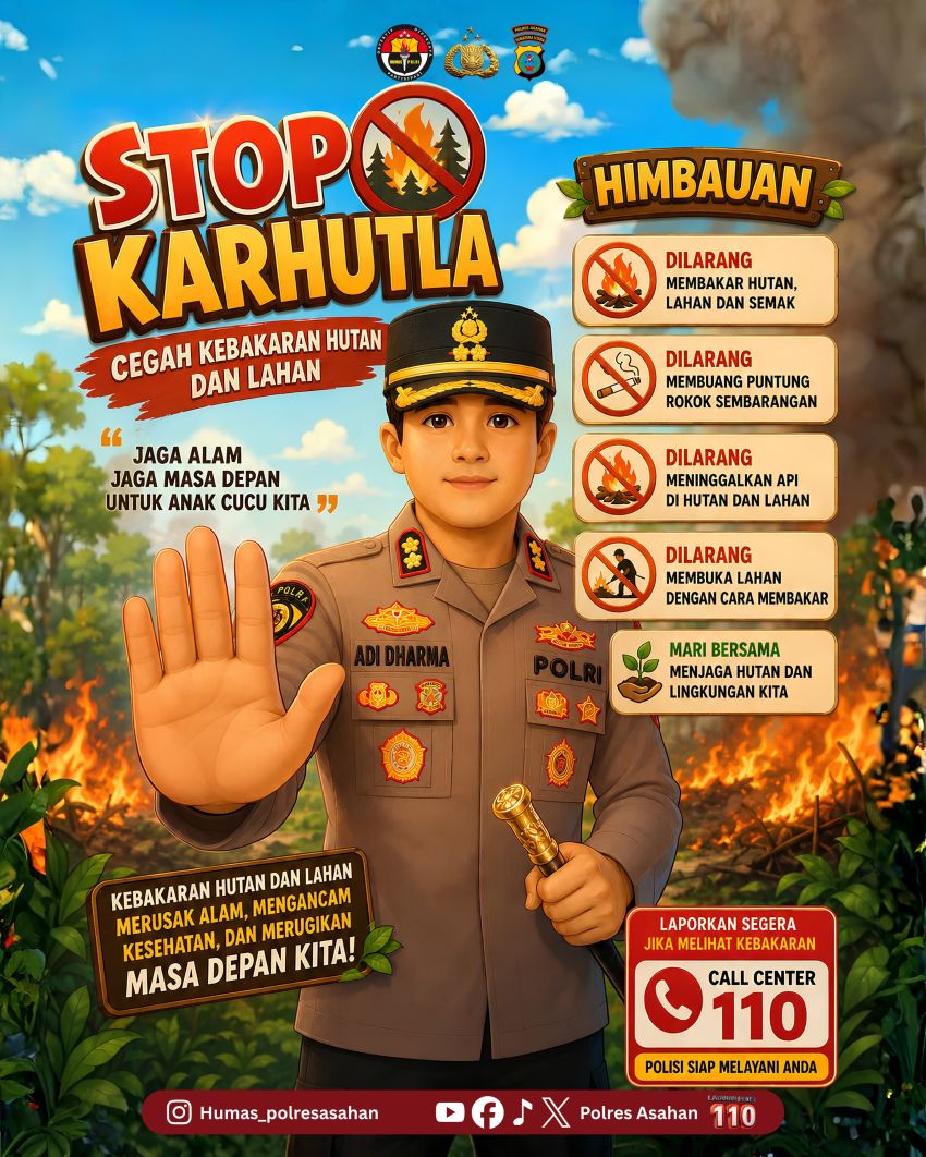 Cegah Karhutla : Kapolres Asahan Ajak Masyarakat Bergotong Royong Jaga Hutan dan Lahan, Tolak Cara Bakar!