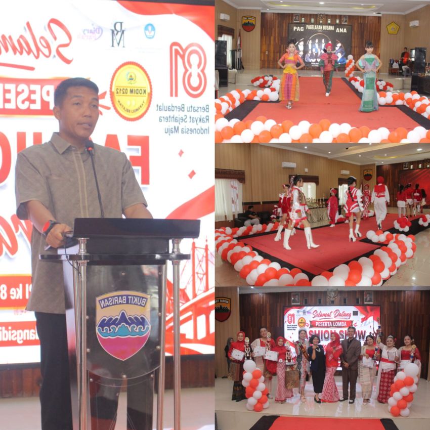 96 Peserta Adu Gaya, Dandim 0212/Tapsel Dedi Harnoto Jadikan Fashion Show Merah Putih Panggung Bakat Generasi Muda