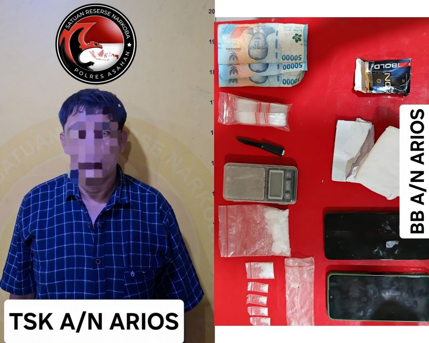 Satres Narkoba Polres Asahan Berhasil Tangkap Pengedar Sabu, Sita 19,60 Gram Barang Bukti