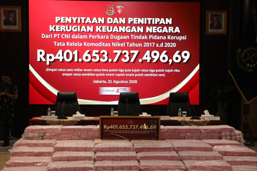 KERUGIAN NEGARA RP401,65 MILIAR DALAM PERKARA TATA KELOLA NIKEL PT CNI DIKEMBALIKAN