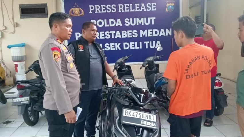 Polsek Delitua Tembak Spesialis Curanmor Berulang Kali Beraksi di Medan Johor