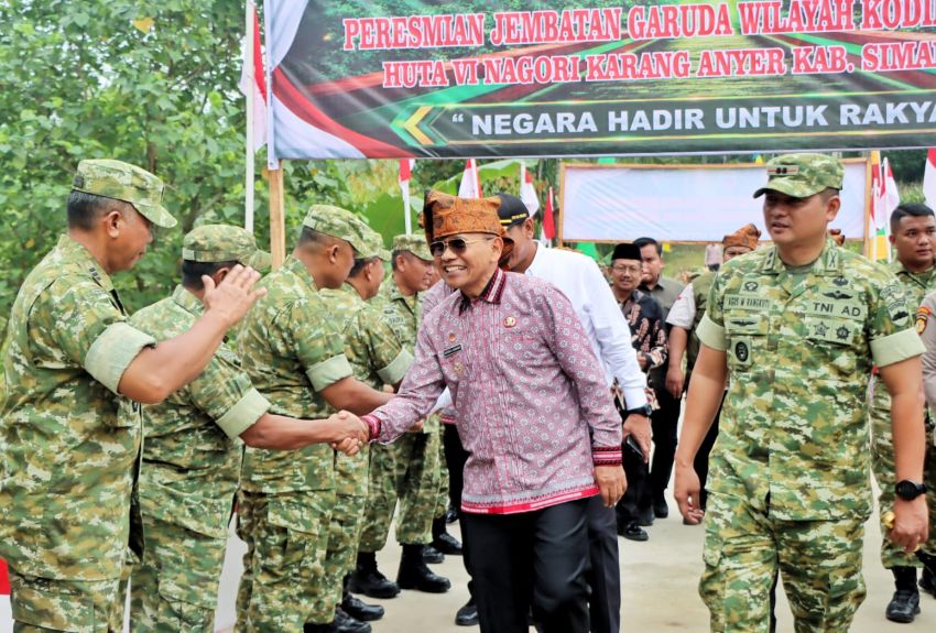 Bupati Simalungun Bersama Forkopimda Hadiri Peresmian Jembatan Garuda dan Air Bersih oleh Presiden RI