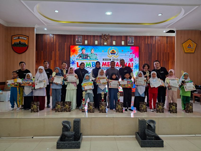 250 Anak Meriahkan Lomba Mewarnai Hari Anak Nasional, Dandim 0212/Tapsel: Mereka adalah Masa Depan Bangsa