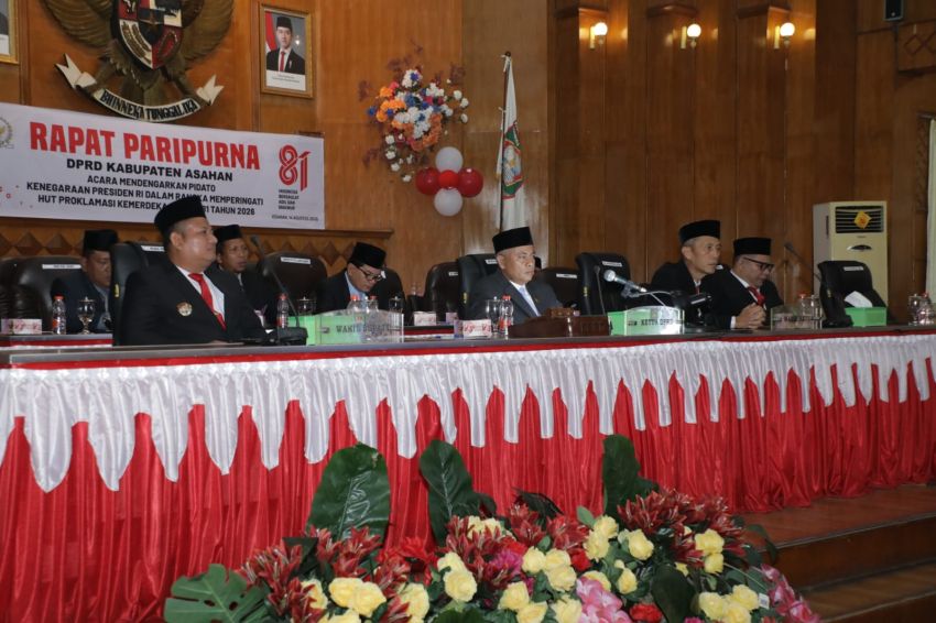 Wakil Bupati Asahan Pimpin Jajaran Forkopimda Simak Pidato Kenegaraan Presiden, Swasembada Pangan & Energi Jadi Kebanggaan Nasional