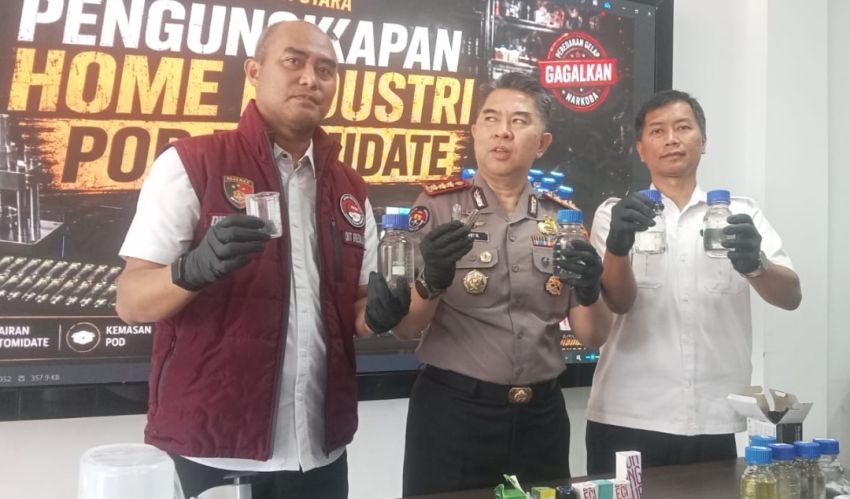 Polda Sumut Ungkap Home Industri Vape Getar di Sunggal