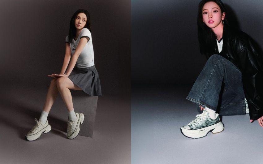 CONVERSE RILIS RUN STAR CRUSH, CHUNKY SNEAKERS  STYLISH ALA KARINA AESPA