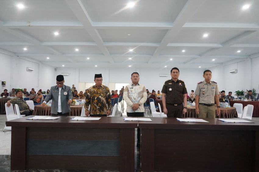 Wakil Bupati Asahan Ikuti Penandatanganan Percepatan Pendaftaran Tanah Wakaf Secara Daring : Jaminan Kepastian Hukum Aset Umat