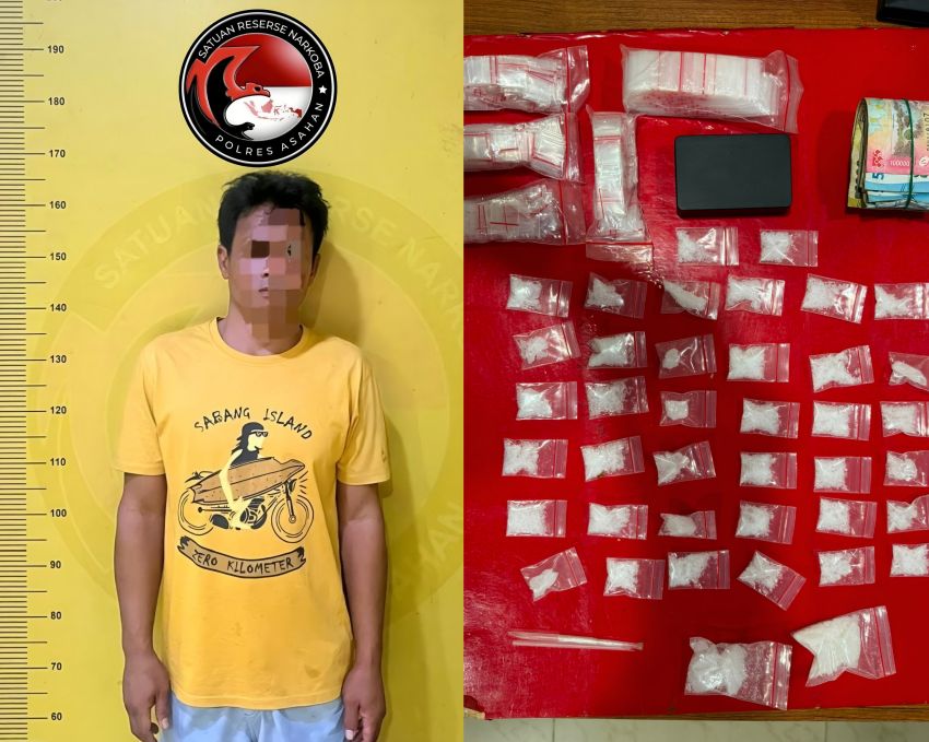 Berat Total 63,67 Gram Sabu Diamankan, Seorang Pria di Kisaran Naga Ditangkap, Terancam Hukuman Pidana Berat