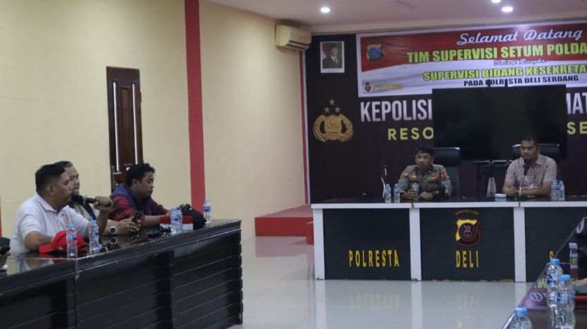 Pertanyakan titik rencana Unras, Polresta Deli Serdang fasilitasi Mediasi antara K.SPSI AGN dan Pihak Bandara Kualanamu*