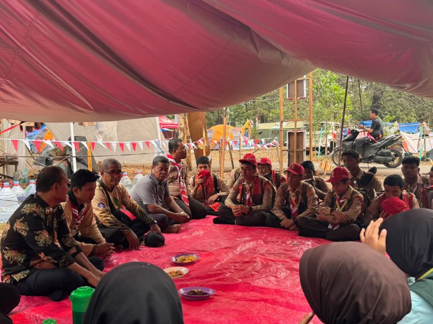 Sambangi Kontingen Jamnas XII di Cibubur, Wali Kota Tanjungbalai Beri Motivasi