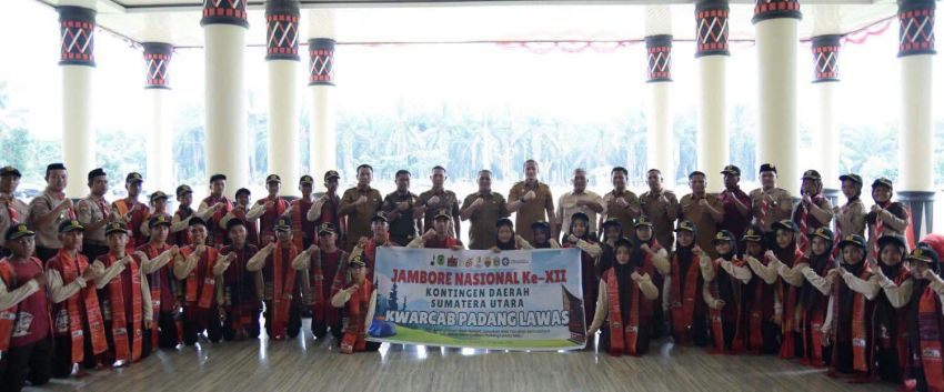 Dibekali Pembekalan Digital, 39 Duta Pramuka Padang Lawas Resmi Dilepas Menuju Jamnas XII Cibubur