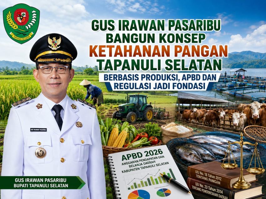 Gus Irawan Pasaribu Bangun Konsep Ketahanan Pangan Tapanuli Selatan Berbasis Produksi, APBD dan Regulasi Jadi Fondasi