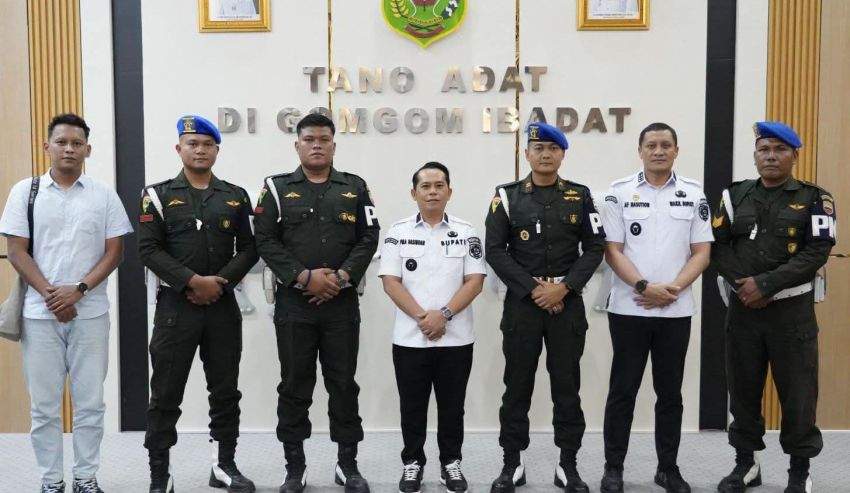 Bupati Palas Putra Mahkota Alam Sambut Subdenpom I/2-3 Padangsidimpuan, TNI-Pemda Sinergi Jaga Keamanan Daerah