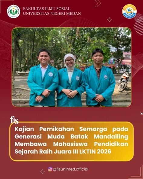 Mahasiswa Unimed Raih Juara III LKTN Nasional 2026, Soroti Pergeseran Nilai Pernikahan Semarga Mandailing di Era Digital