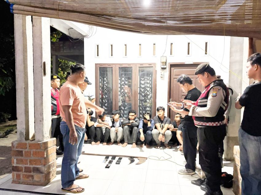 Patroli Sergap Polres Asahan Gagalkan Aksi Tawuran Dini Hari, 10 Remaja dan Sajam Diamankan