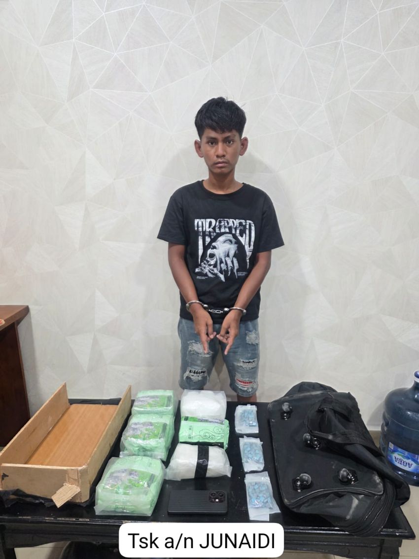 Satres Narkoba Polres Asahan Gagalkan Pengiriman 5 Kg Sabu dan 285 Ekstasi ke Madura, Satu Kurir Diamankan