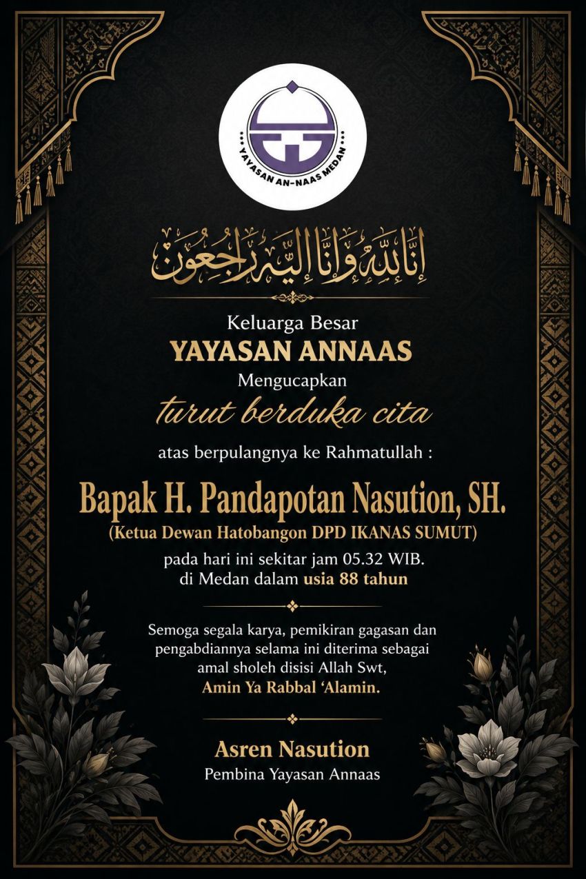 Innalilahi Wa Innailaihi Rojiun, Bapak H. Pandapotan Nasution, SH.: Tokoh Mandailing yang Berbakti, Produktif, dan Menjadi Suri Tauladan