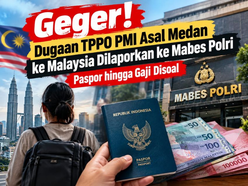 Hebohh!! Dugaan TPPO PMI Asal Medan ke Malaysia Dilaporkan ke Mabes Polri, Paspor hingga Gaji Disoal