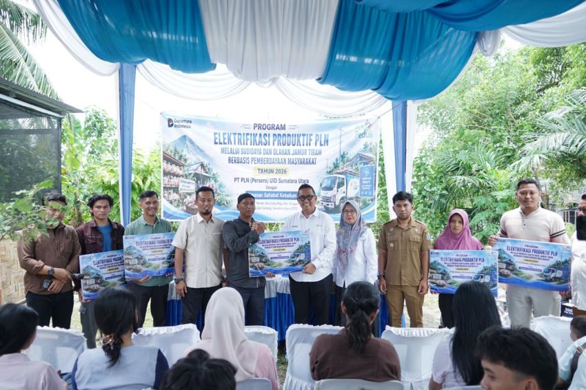 Dorong Kemandirian Ekonomi Masyarakat, PLN UID Sumut Resmikan Program Budidaya Jamur Tiram Berbasis Listrik