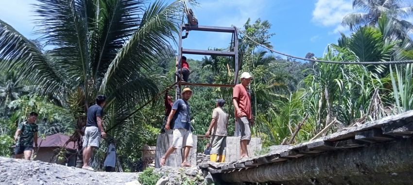 Jembatan Gantung Aek Bargot Padang Lawas Rampung, Progres Capai 100 Persen