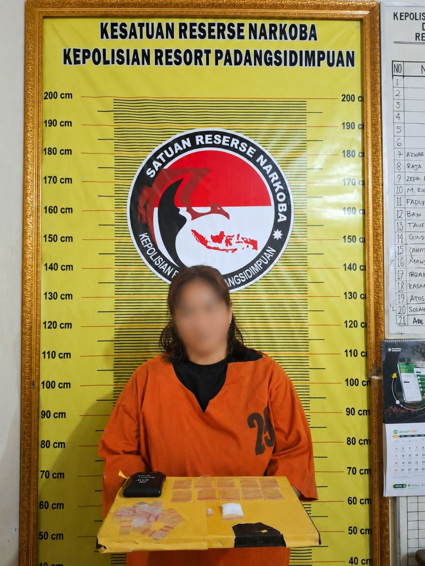 Sabu 4,37 Gram Disita, Satresnarkoba Polres Padangsidimpuan Tangkap Perempuan 39 Tahun