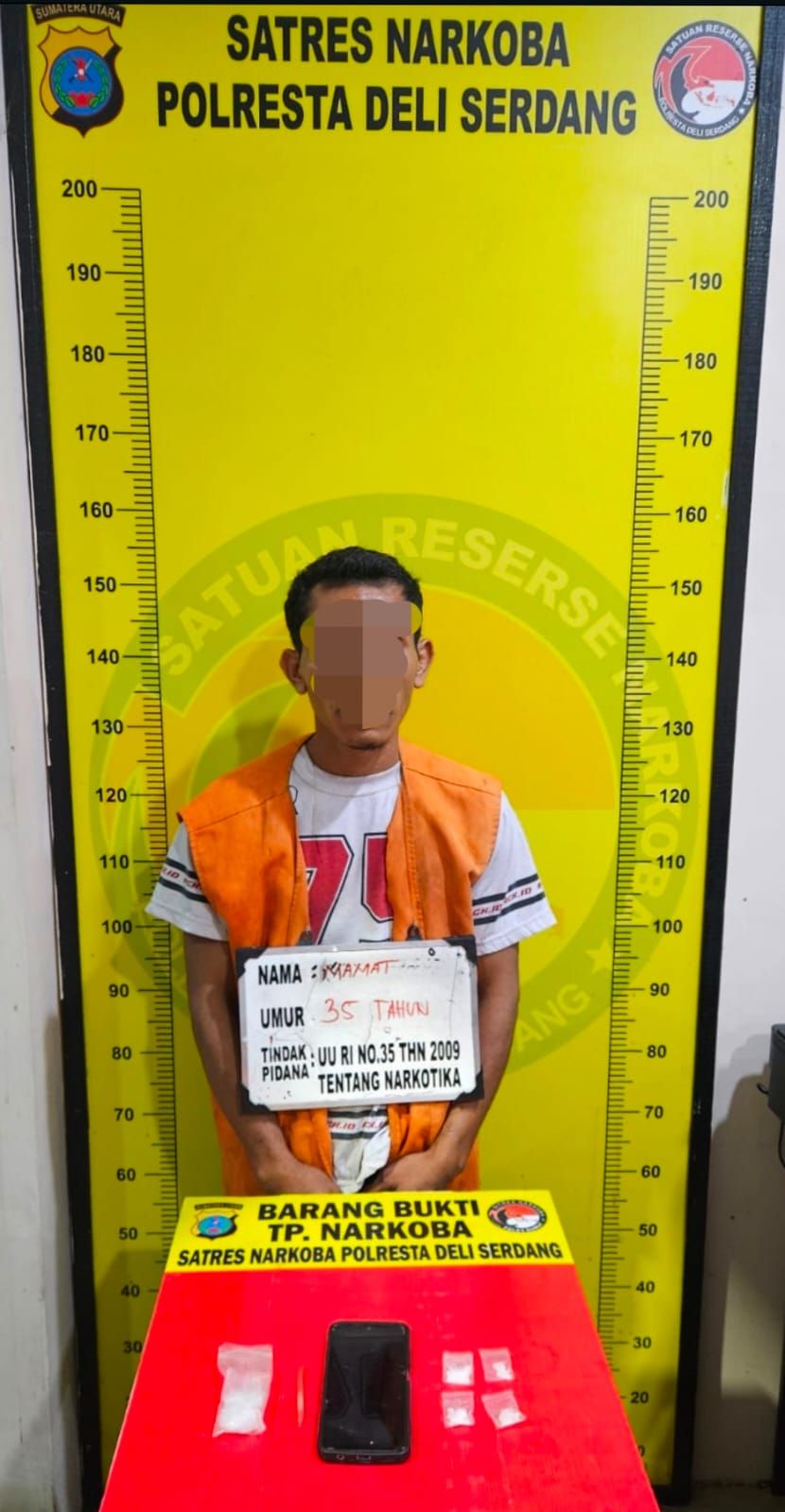 SATRESNARKOBA POLRESTA DELI SERDANG BEKUK M BERSAMA 3,86 GRAM SHABU MILIKNYA DIAMANKAN
