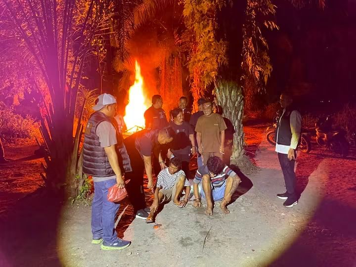 Respon Cepat Satresnarkoba Polres Labuhanbatu, 2 Pengedar Diamanakan Barak Dibakar