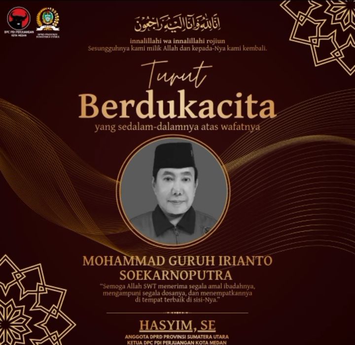 Hasyim SE Sampaikan Duka Mendalam atas Wafatnya Guruh Soekarnoputra