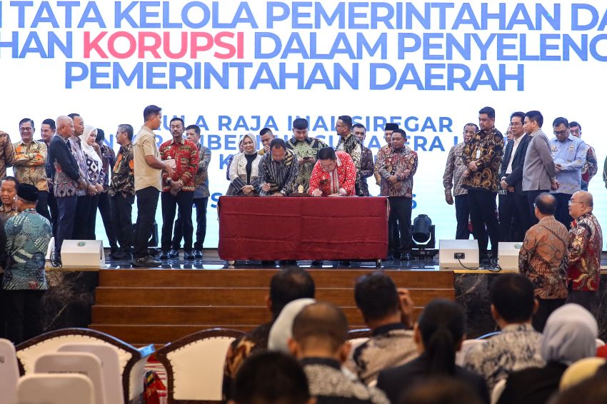 Rakor Penguatan Tata Kelola Pemerintah Daerah dan Pencegahan Korupsi dalam Penyelenggaraan Pemerintah Daerah di Provinsi Sumatera Utara
