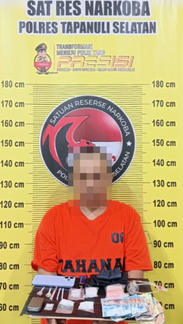 Bayar Sabu Baru Rp3 Juta, Pria di Sipirok Ditangkap Polisi dengan Barang Bukti 10,05 Gram