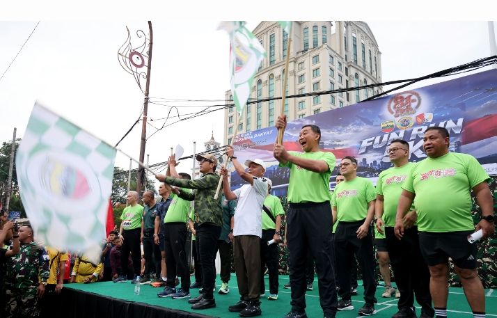 Wagub Sumut Lepas Ribuan Peserta Fun Run 5K HUT ke-81 TNI, Perkuat Sinergi TNI dan Masyarakat